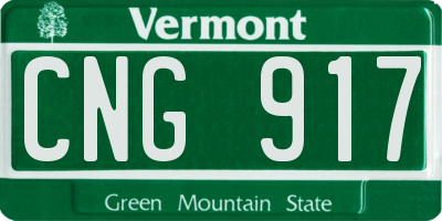 VT license plate CNG917