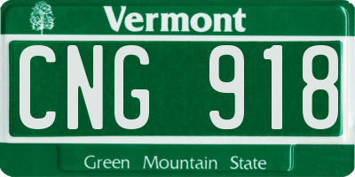 VT license plate CNG918