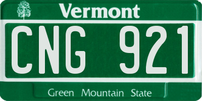 VT license plate CNG921