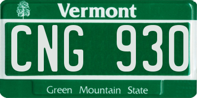 VT license plate CNG930
