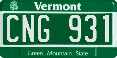 VT license plate CNG931