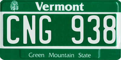 VT license plate CNG938