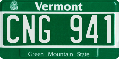 VT license plate CNG941