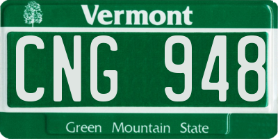 VT license plate CNG948