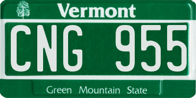 VT license plate CNG955