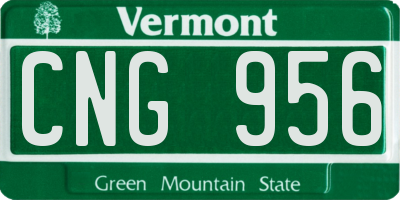 VT license plate CNG956