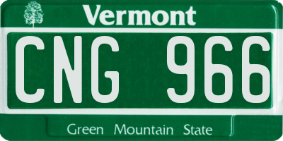 VT license plate CNG966