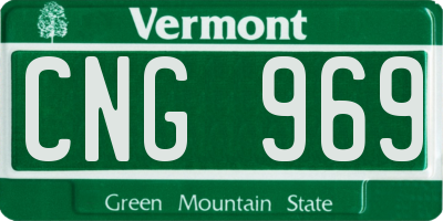 VT license plate CNG969