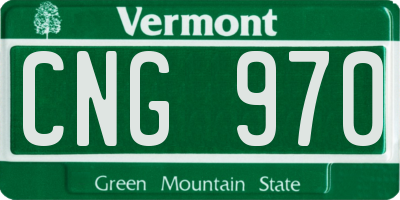 VT license plate CNG970