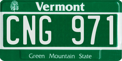 VT license plate CNG971