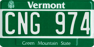 VT license plate CNG974