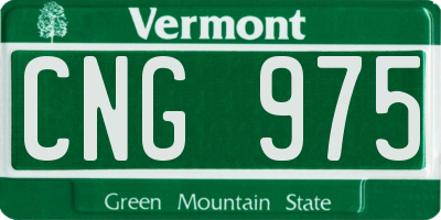 VT license plate CNG975