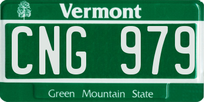 VT license plate CNG979