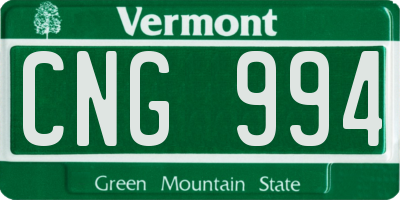 VT license plate CNG994