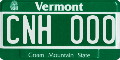 VT license plate CNH000