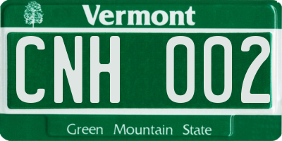 VT license plate CNH002