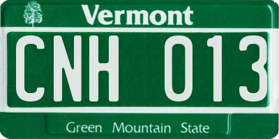 VT license plate CNH013