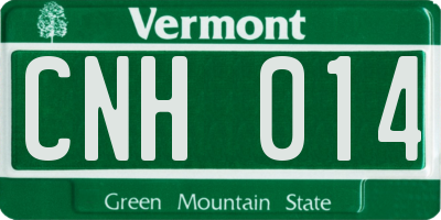 VT license plate CNH014