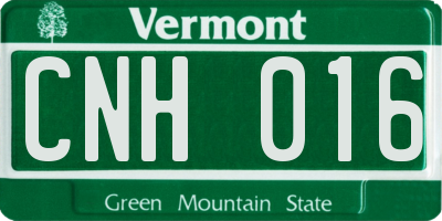 VT license plate CNH016