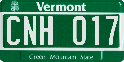VT license plate CNH017