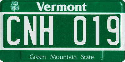 VT license plate CNH019