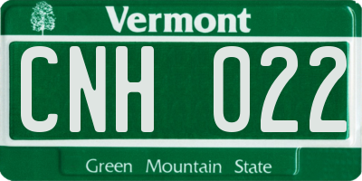 VT license plate CNH022