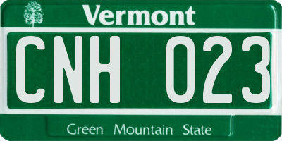 VT license plate CNH023