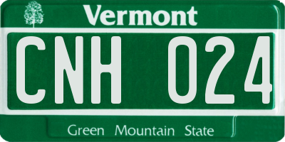 VT license plate CNH024