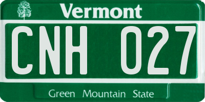 VT license plate CNH027