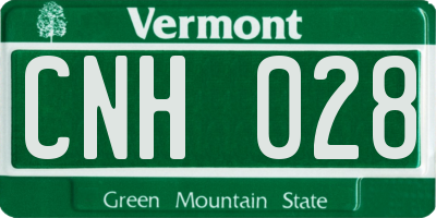 VT license plate CNH028