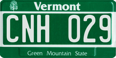 VT license plate CNH029