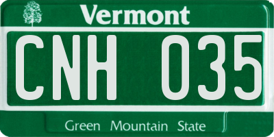 VT license plate CNH035