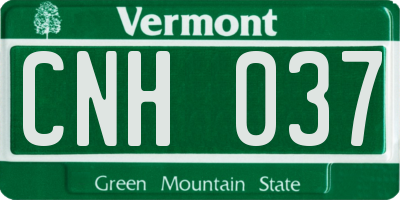 VT license plate CNH037