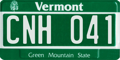 VT license plate CNH041