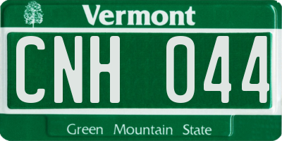 VT license plate CNH044
