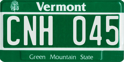 VT license plate CNH045