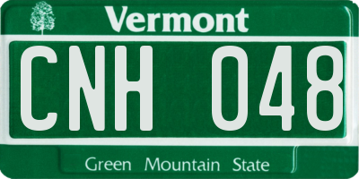 VT license plate CNH048