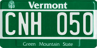 VT license plate CNH050