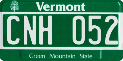 VT license plate CNH052