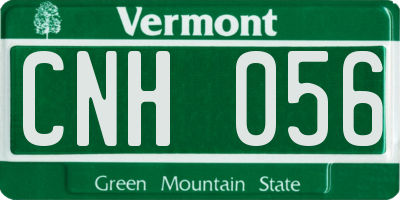 VT license plate CNH056