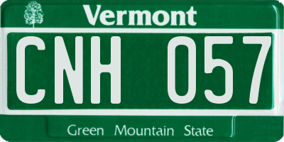 VT license plate CNH057