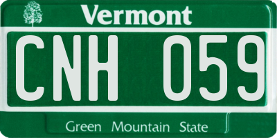 VT license plate CNH059