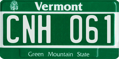 VT license plate CNH061