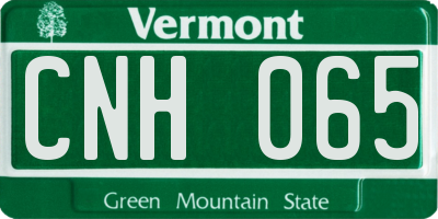 VT license plate CNH065