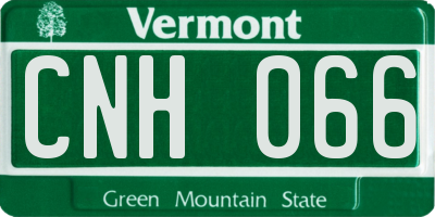 VT license plate CNH066