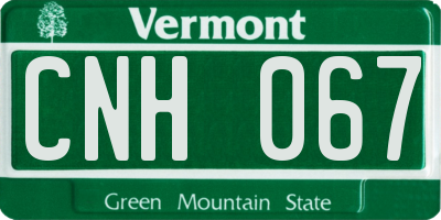 VT license plate CNH067