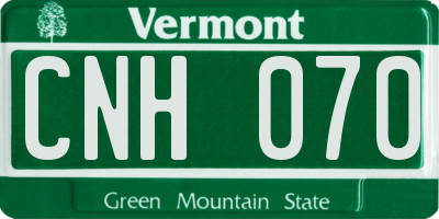 VT license plate CNH070