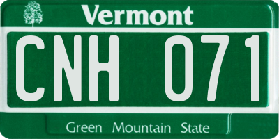 VT license plate CNH071