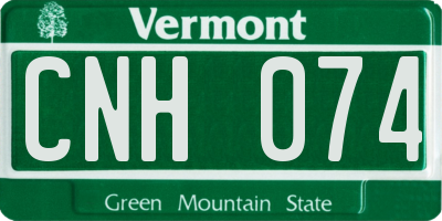 VT license plate CNH074