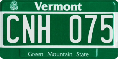 VT license plate CNH075